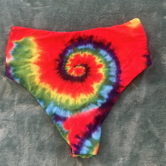 NWOT Tie-Dye High Waist Bikini Bottoms - Picture 3 of 5